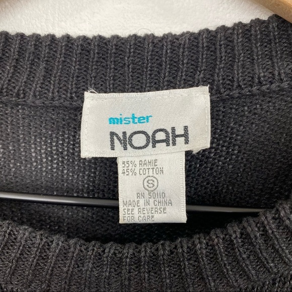 Vintage Black Long Sleeve Sweater Dress with Multicolor Floral Sequins Small - Picture 5 of 6